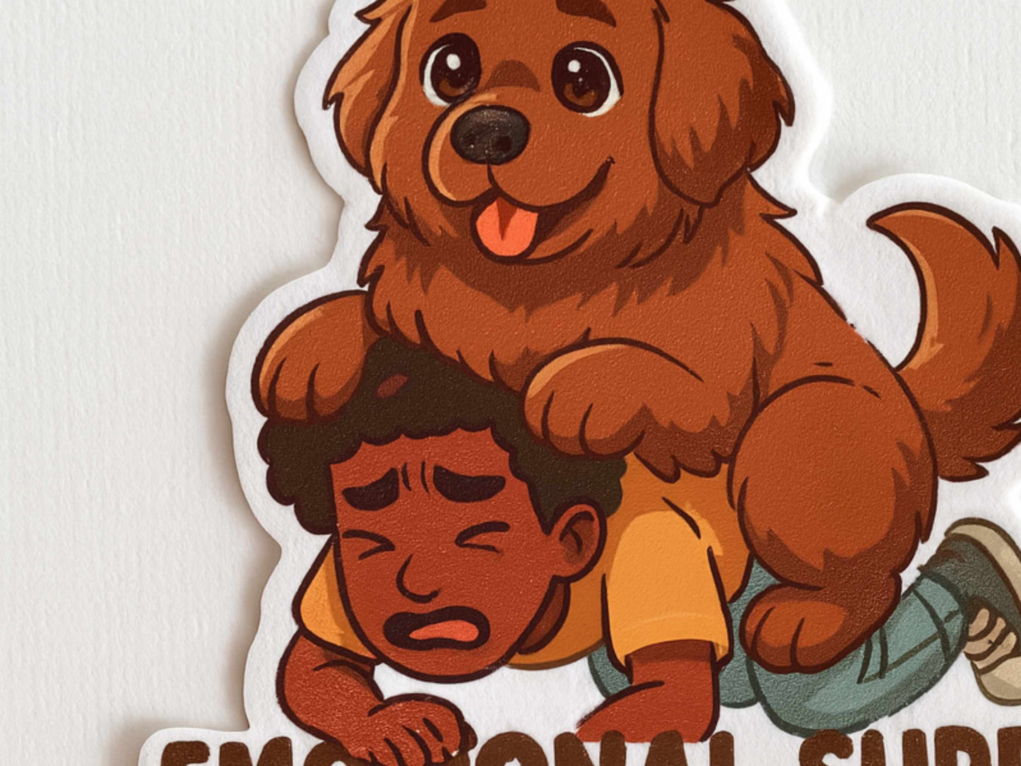 Emotional Support Lap Dog – 3" Weatherproof Sticker