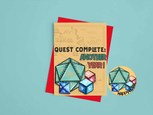 DnD Birthday Card - Greeting Cards - UpperRoomPrints