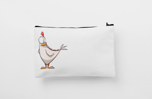 Don't Cluck with Me Carry - All Pouch | Funny Chicken Canvas Bag | Makeup & Travel Pouch - Canvas Bag - UpperRoomPrints