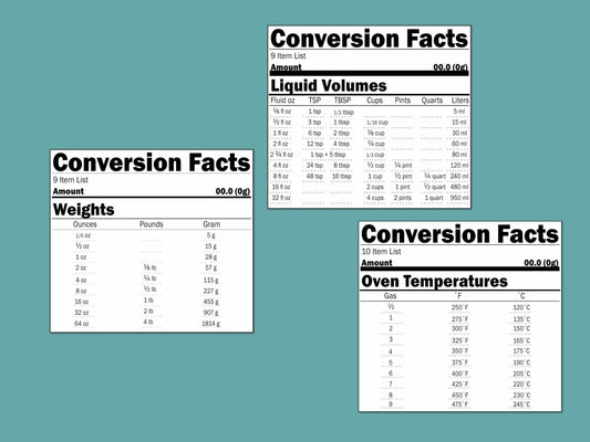 Kitchen Conversion Fridge Magnets - Magnets - UpperRoomPrints