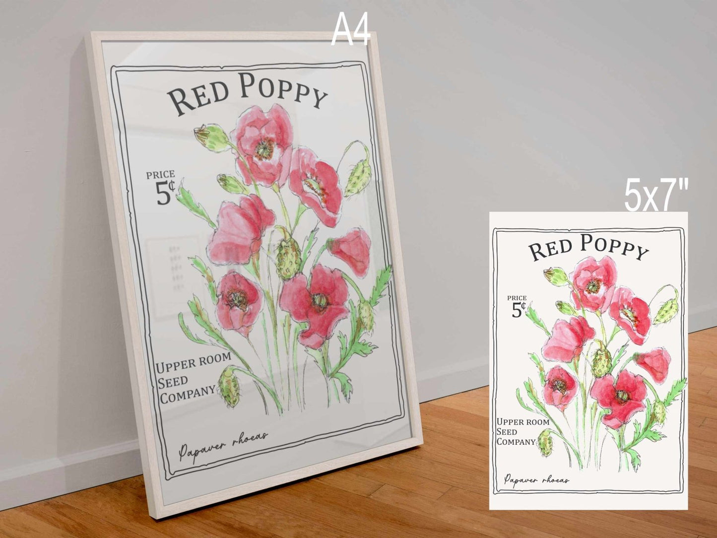 Pocket Full of Blooms Art Print | Botanical Flower Illustration | A4 & 5x7 Floral Wall Art - Prints - UpperRoomPrints