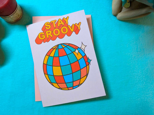 Stay Groovy Greeting Card - Greeting Cards - UpperRoomPrints