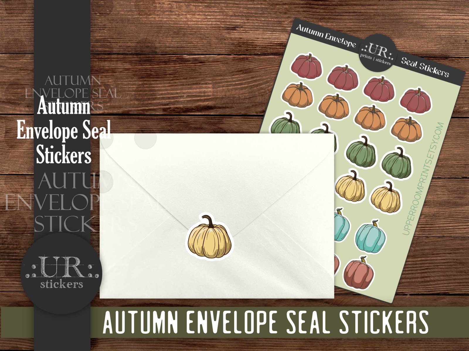 Autumn Pumpkin Envelope Seal Stickers – UpperRoomPrints