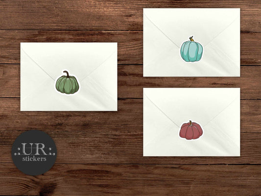 Autumn Pumpkin Envelope Seal Stickers - Stickers - UpperRoomPrints