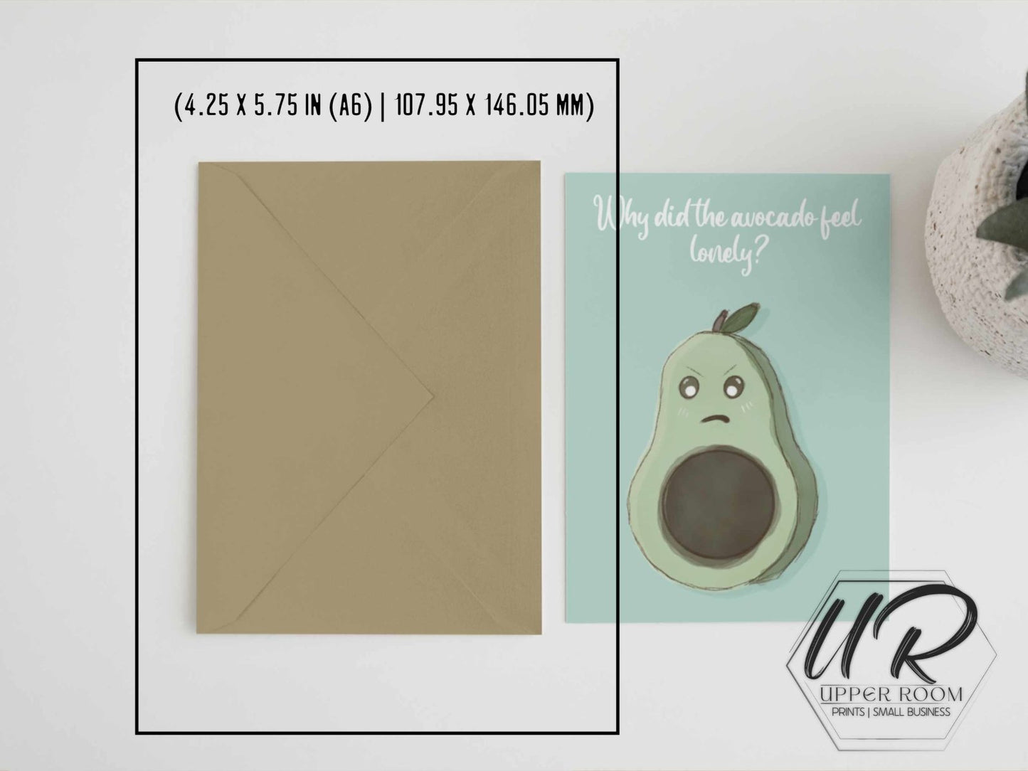 Avocado Pun Greeting Card - Greeting Cards - UpperRoomPrints