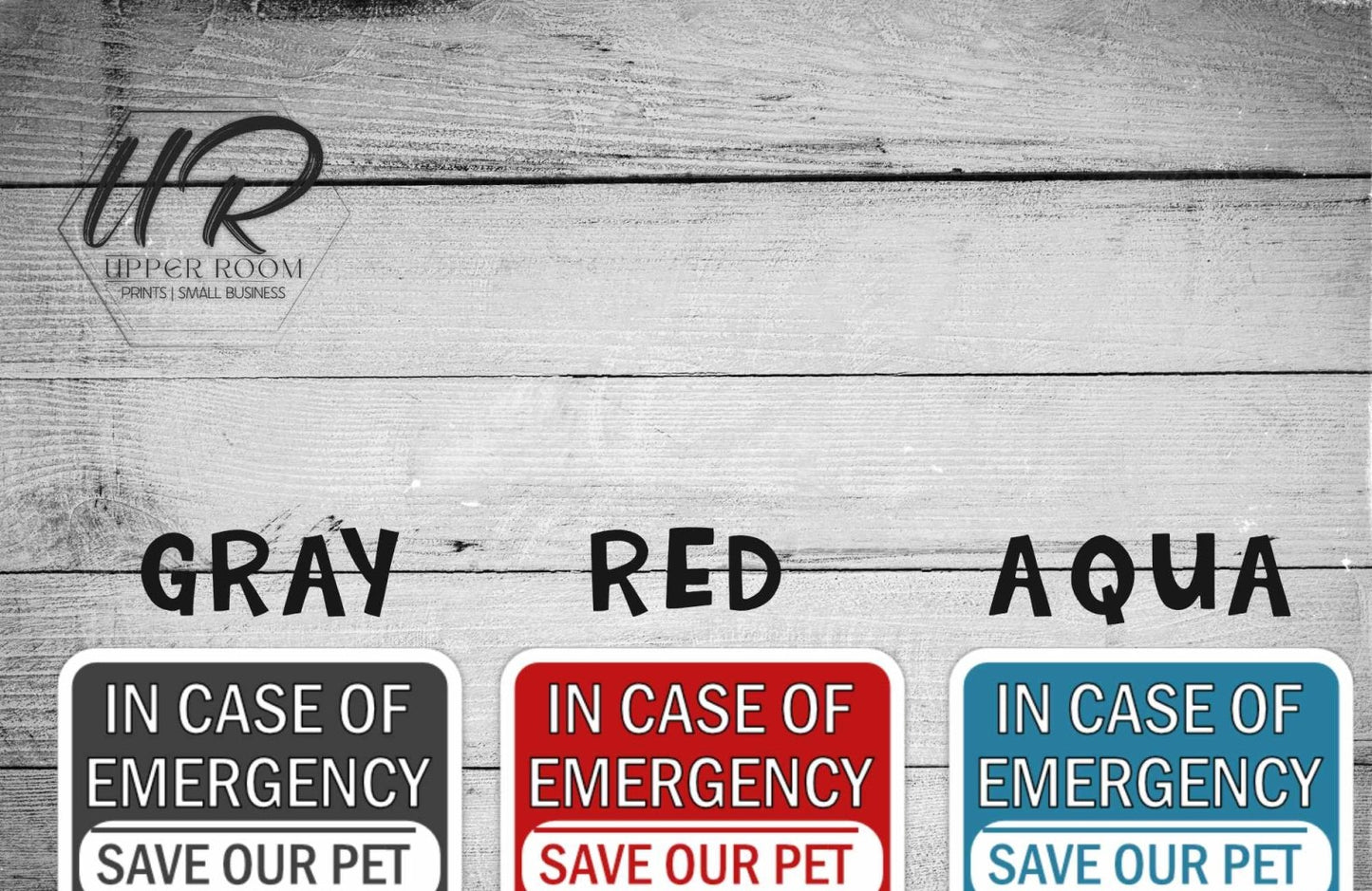 Customized Pet Emergency Sticker with Pictures & Names - Stickers - UpperRoomPrints