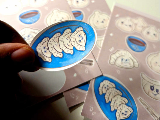 Cutie Dumpling Sticker Sheet - Stickers - UpperRoomPrints