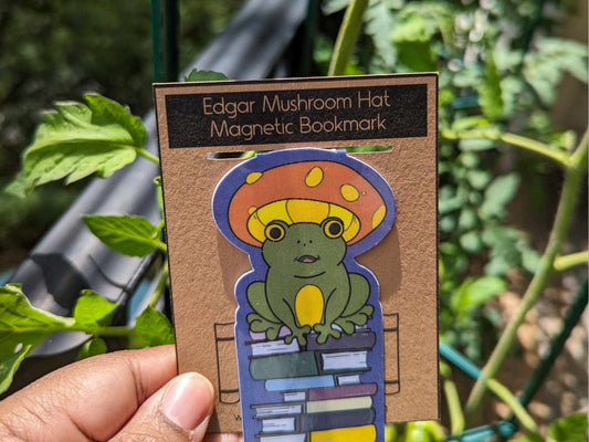 Edgar Mushroom Hat Magnetic Bookmark - Bookmarks - UpperRoomPrints