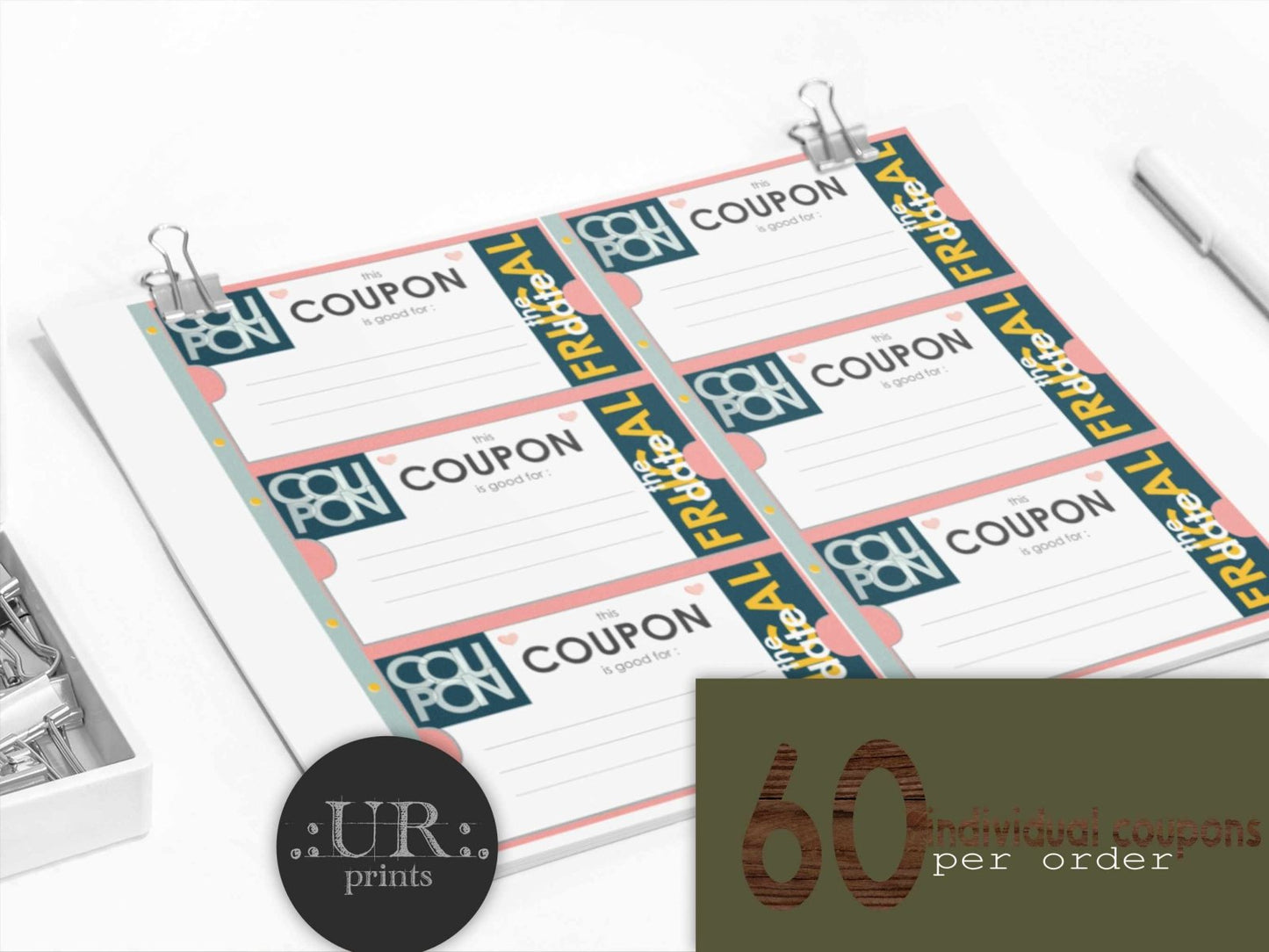 Editable Valentine Coupon Book for couples - Printable - UpperRoomPrints