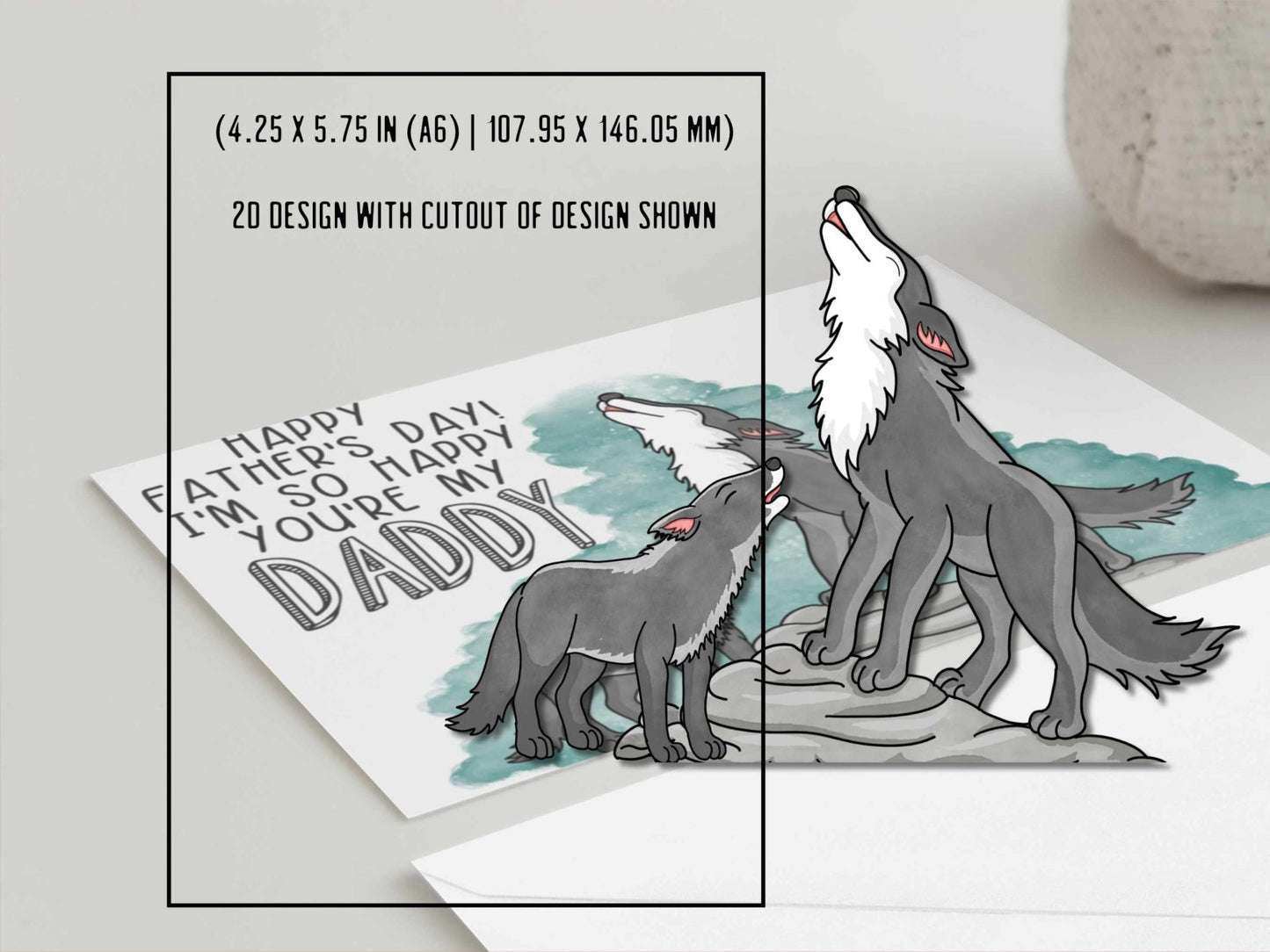 Father Wolf Father's Day Card - Greeting Cards - UpperRoomPrints