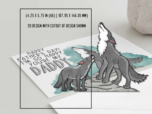 Father Wolf Father's Day Card - Greeting Cards - UpperRoomPrints