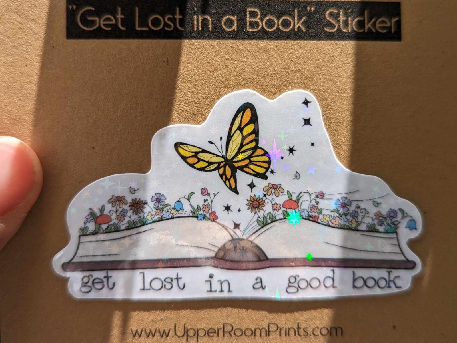 Get Lost in A Book Sticker - Stickers - UpperRoomPrints