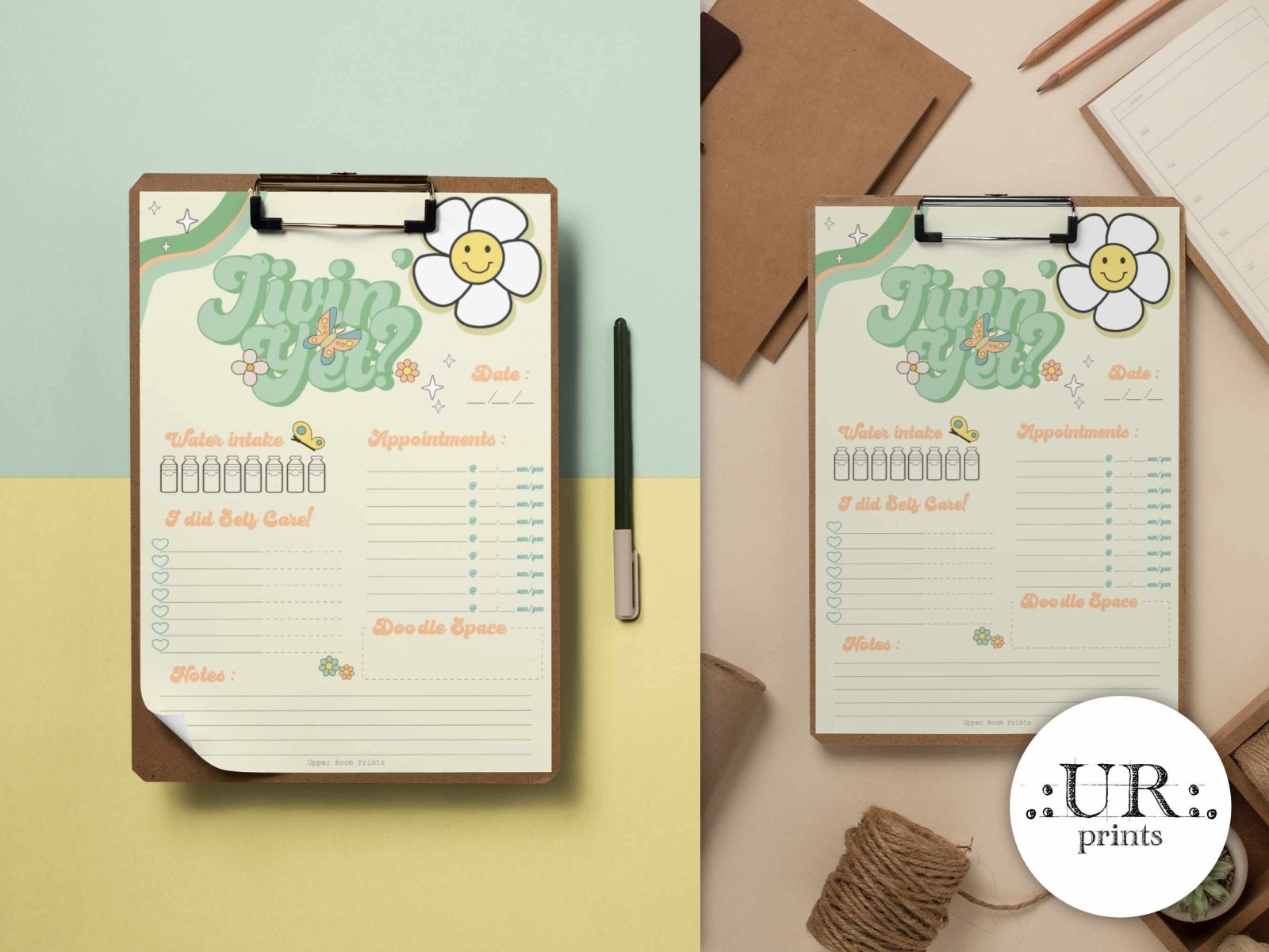 Groovy Daily Planner Sheet for Women - Printable - UpperRoomPrints