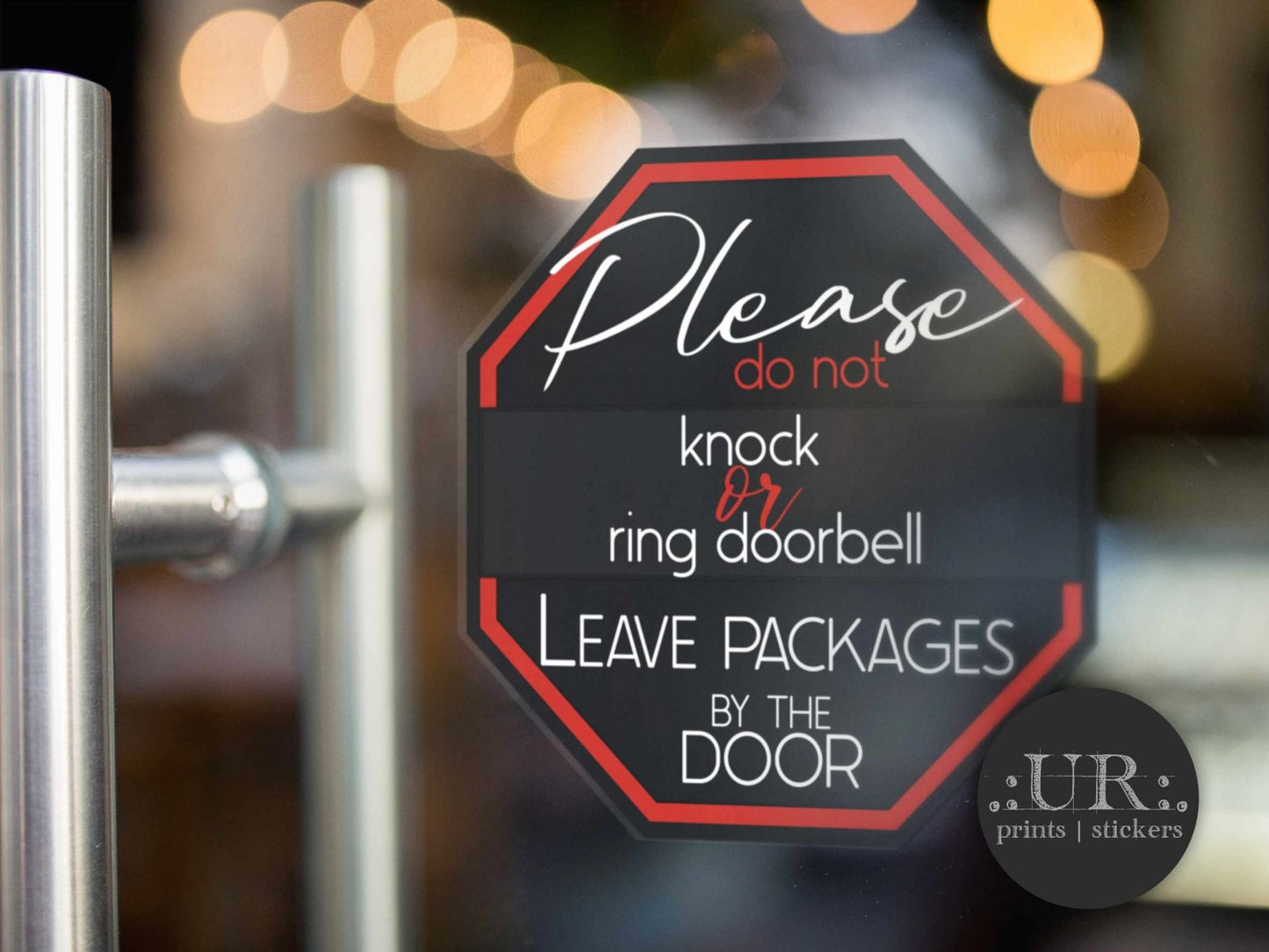 Please Do Not Knock Warning Sticker - Stickers - UpperRoomPrints