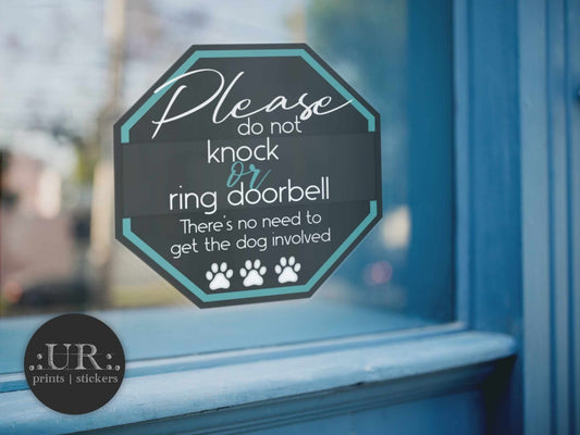Please Do Not Knock Warning Sticker - Stickers - UpperRoomPrints