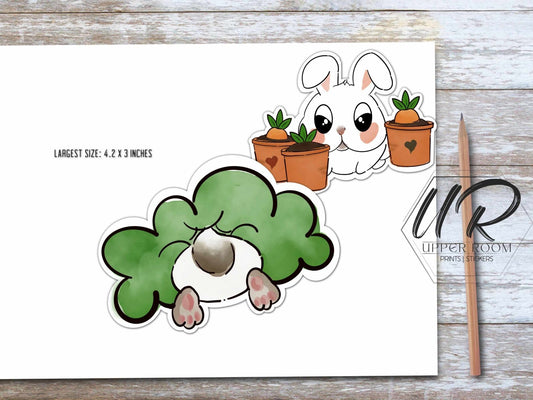 Rabbit Sticker Set - Spring Collection 2023 - Stickers - UpperRoomPrints