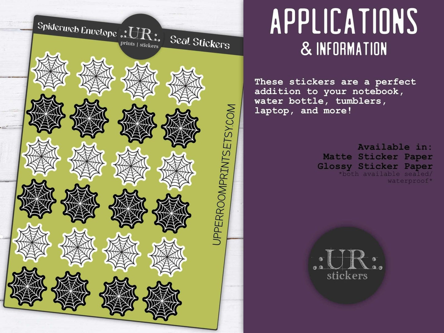 Spiderweb Envelope Seal Stickers - Stickers - UpperRoomPrints