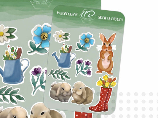 Spring Sticker Planner Sticker Sheet 1 - Stickers - UpperRoomPrints