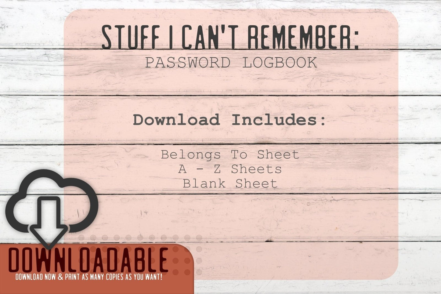 Stuff I Can't Remember (printable) - Printable - UpperRoomPrints
