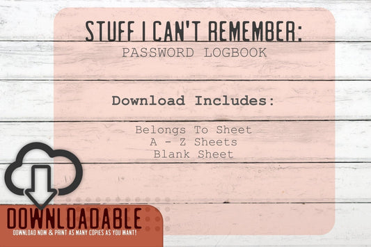 Stuff I Can't Remember (printable) - Printable - UpperRoomPrints