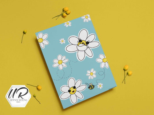 Summer Buzz Print styled in a bright room setup, showcasing its bold colors and cheerful summer theme.