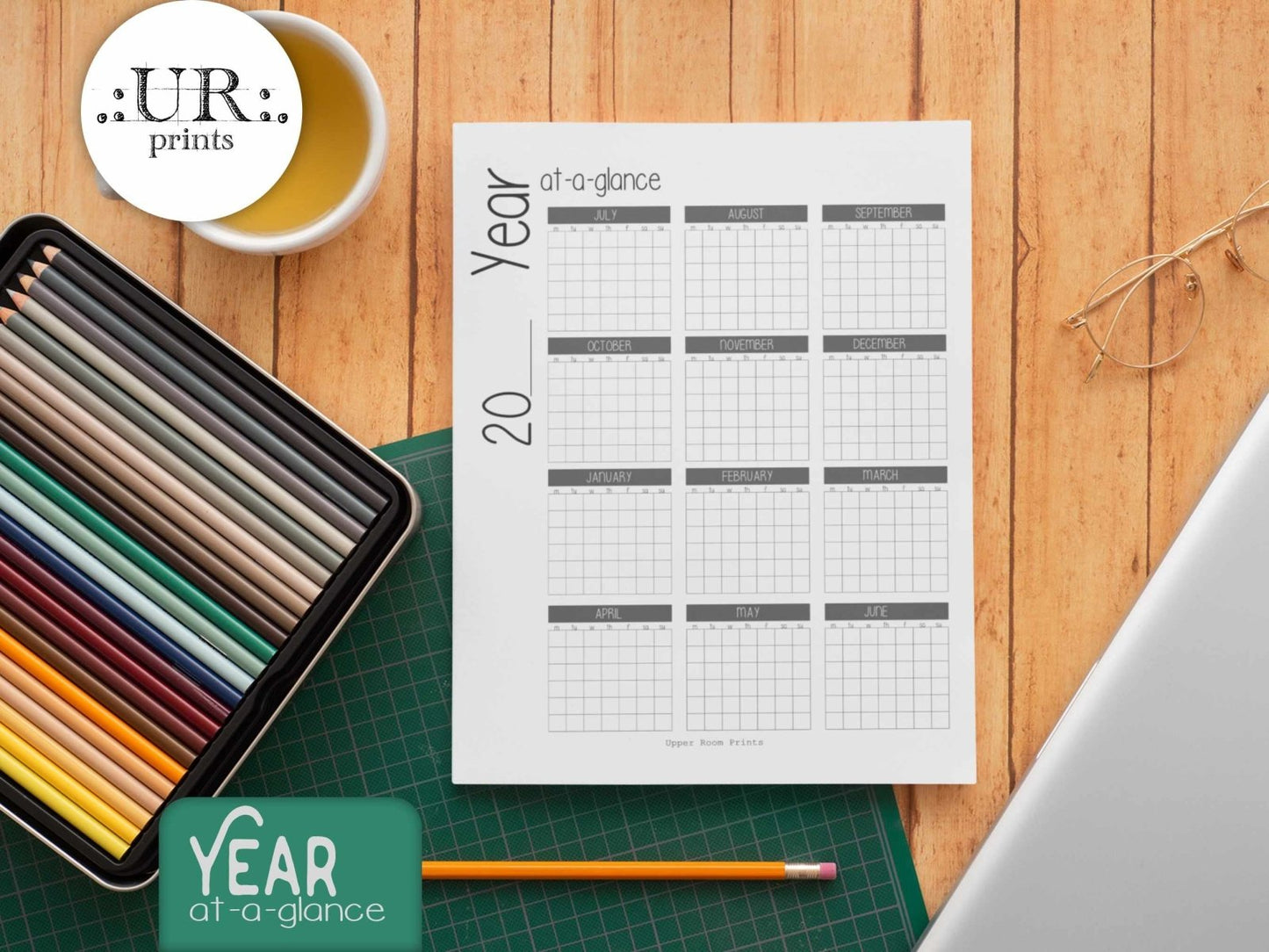 Undated Printable Homeschool Planner (minimalist) - Printable - UpperRoomPrints