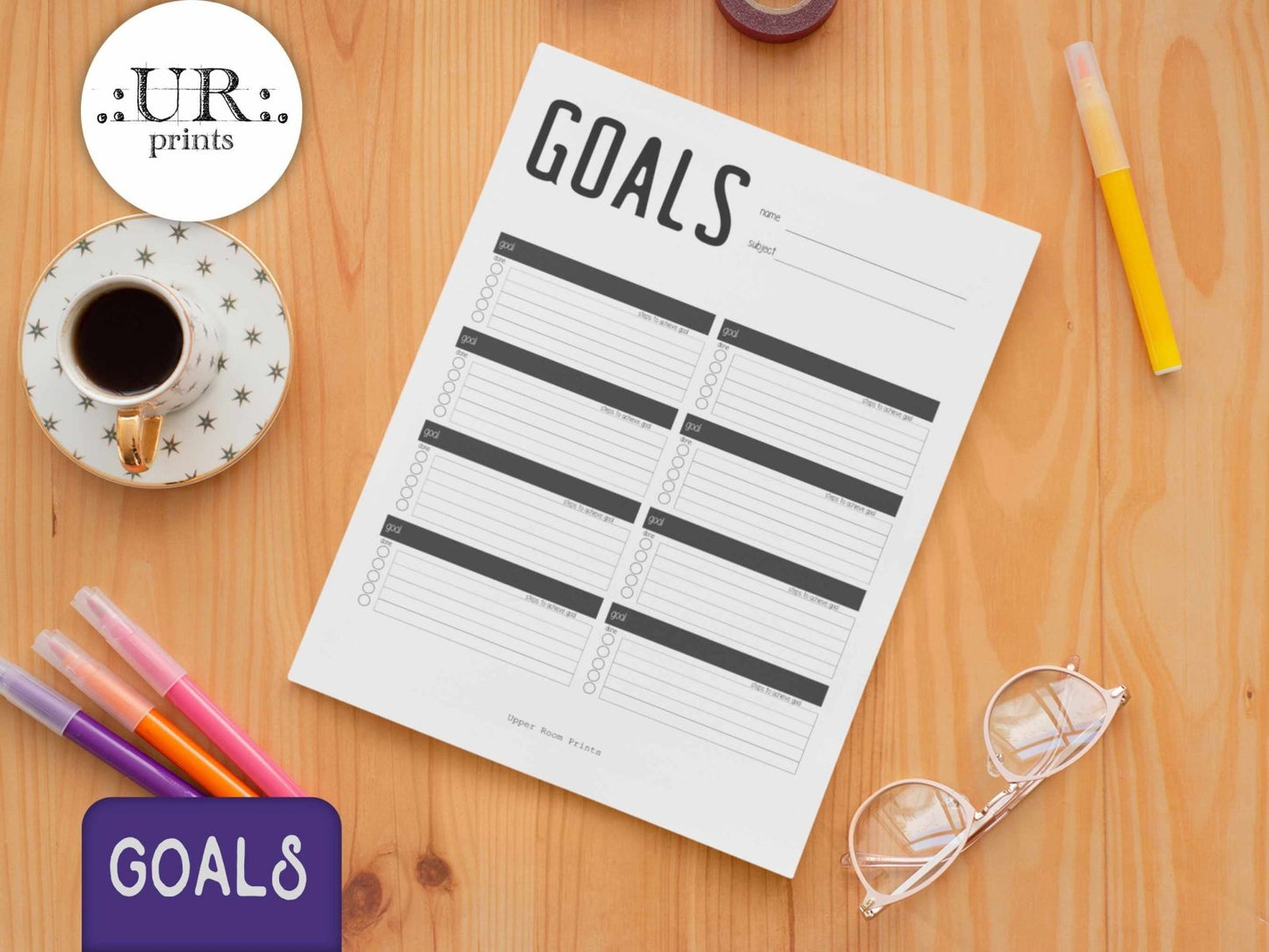 Undated Printable Homeschool Planner (minimalist) - Printable - UpperRoomPrints