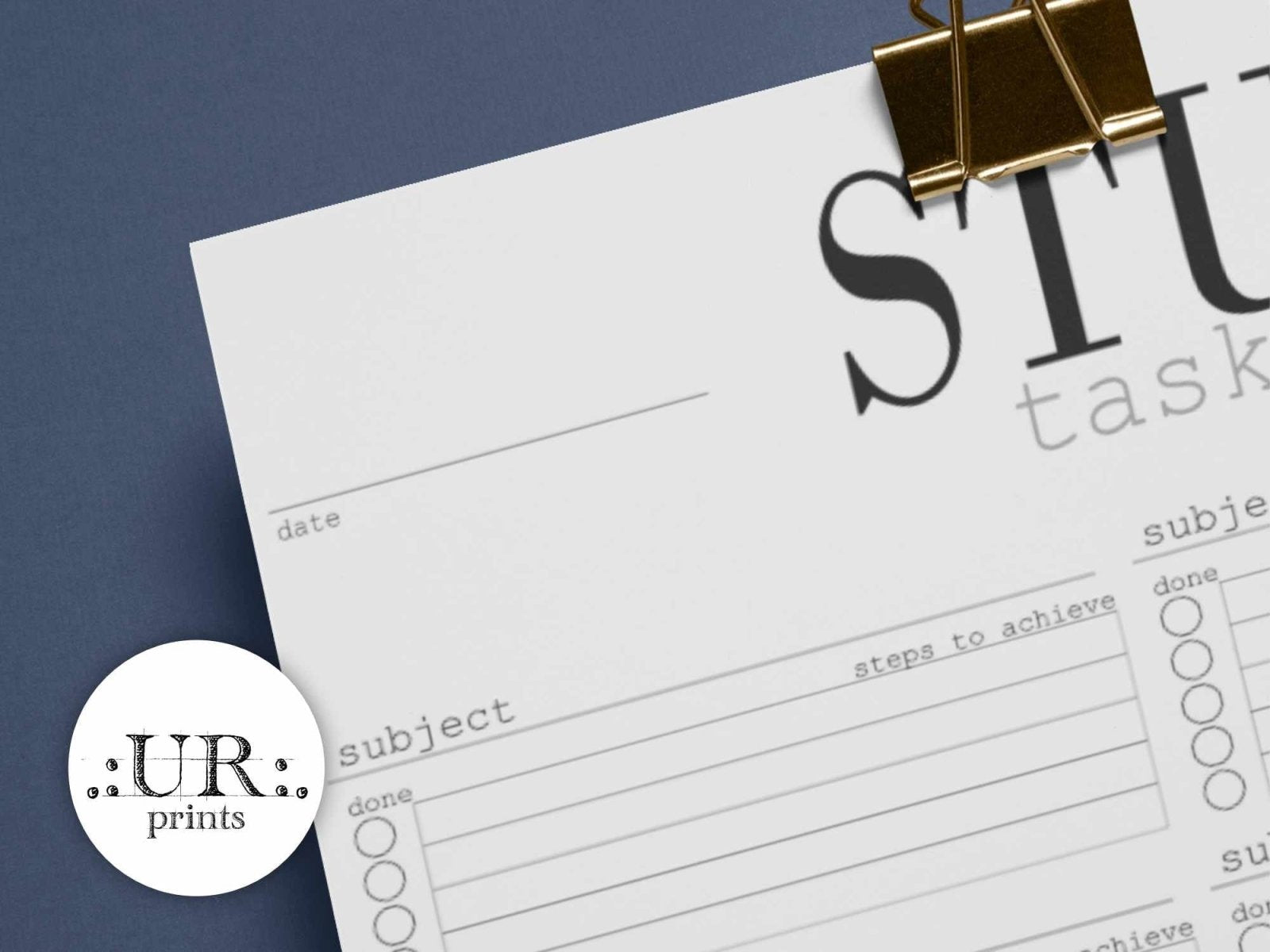 Undated Student Study Planner II - Printable - UpperRoomPrints