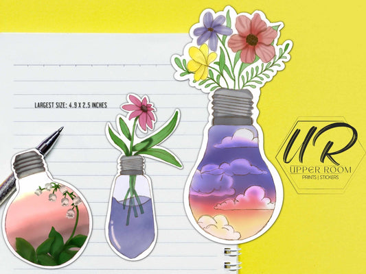Watercolor Flower Sticker Set - Spring Collection 2023 - Stickers - UpperRoomPrints