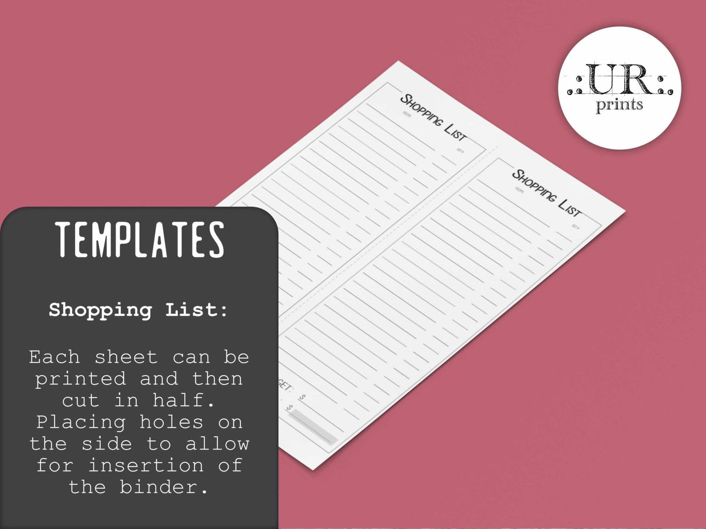 Weekly Meal Planner for a busy frugal home - Printable - UpperRoomPrints