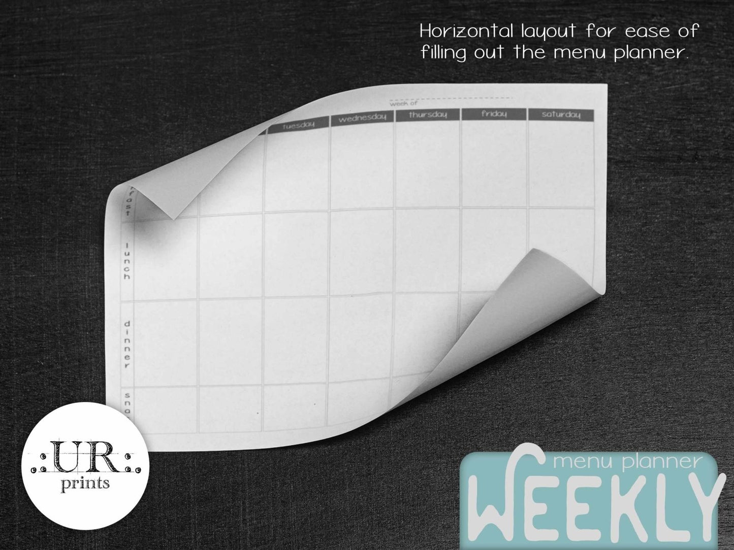 Weekly Meal Planner for a busy frugal home - Printable - UpperRoomPrints