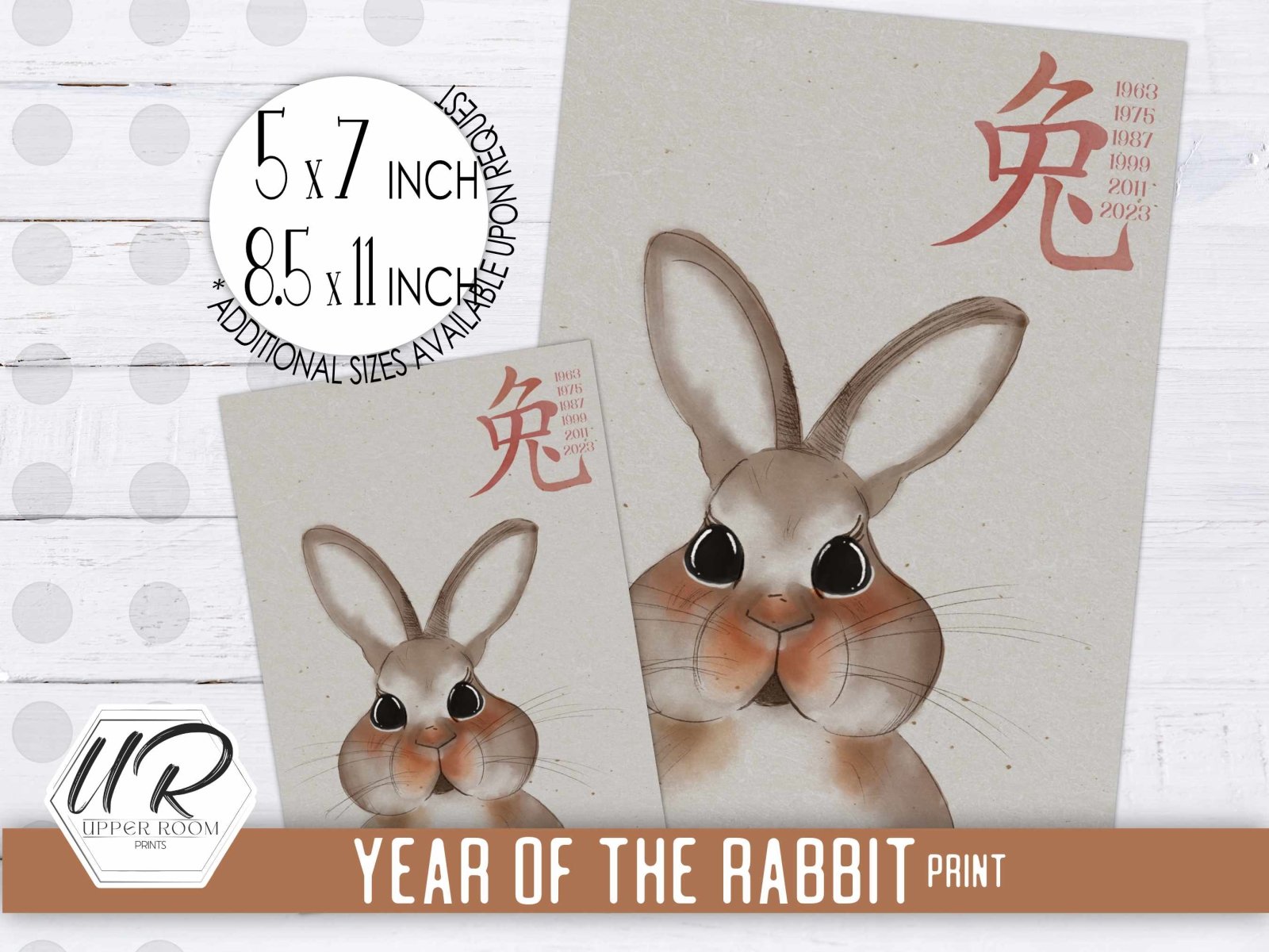 Year of the Rabbit Print - Prints - UpperRoomPrints