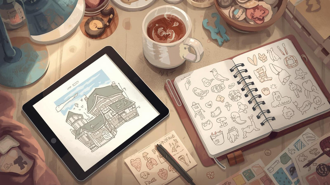 Cozy artist workspace during a gentle January reset at Upper Room Prints
