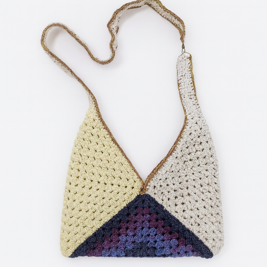 Boho Granny Purse - Handmade Crochet Crossbody Bag | Custom Bohemian Shoulder Bag with Granny Square Design