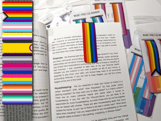 Magnetic Pride Flag Bookmark Set – LGBTQ+ Planner & Book Accessories (Set of 2)