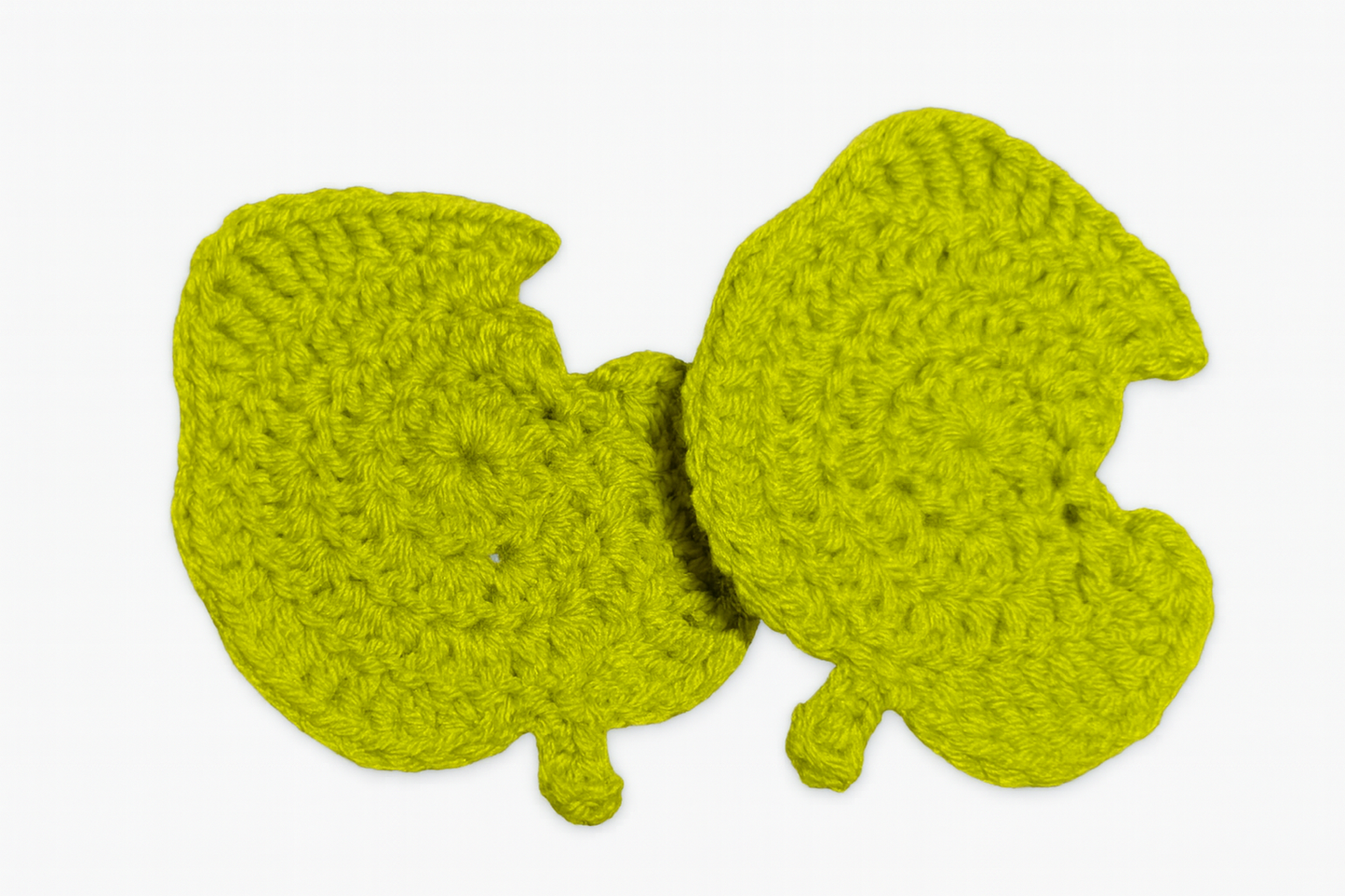 Crochet Nook Leaf Coaster Set - 2-Pack Animal Crossing Inspired Yarn Coasters | Gaming Home Decor