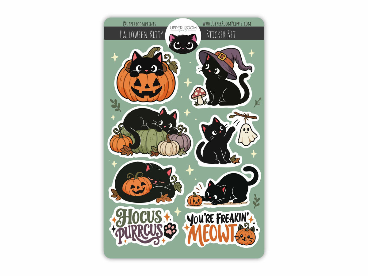 Halloween Kitty Sticker Sheet