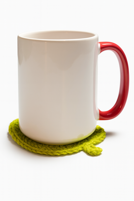 Crochet Nook Leaf Coaster Set - 2-Pack Animal Crossing Inspired Yarn Coasters | Gaming Home Decor