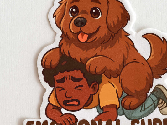 Emotional Support Lap Dog – 3" Weatherproof Sticker