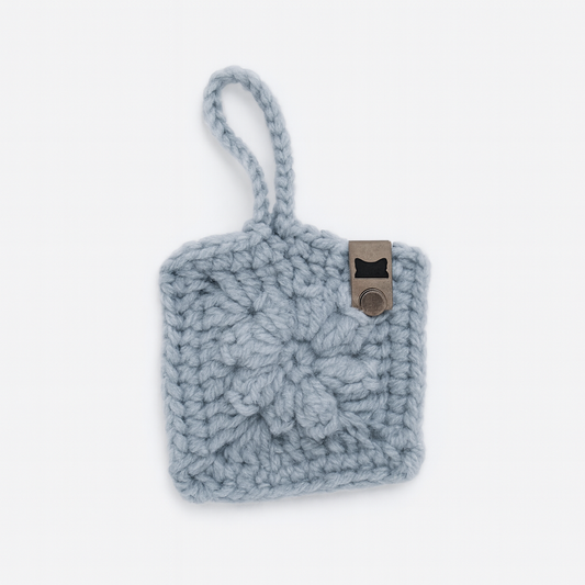 Boho Bag Charm - Handmade Crochet Keychain with Granny Square Design | Custom Color Purse Charm