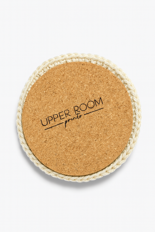 Crochet Nook Coin Coaster Set - 2-Pack Animal Crossing Inspired Yarn Coasters | Gamer Home Decor