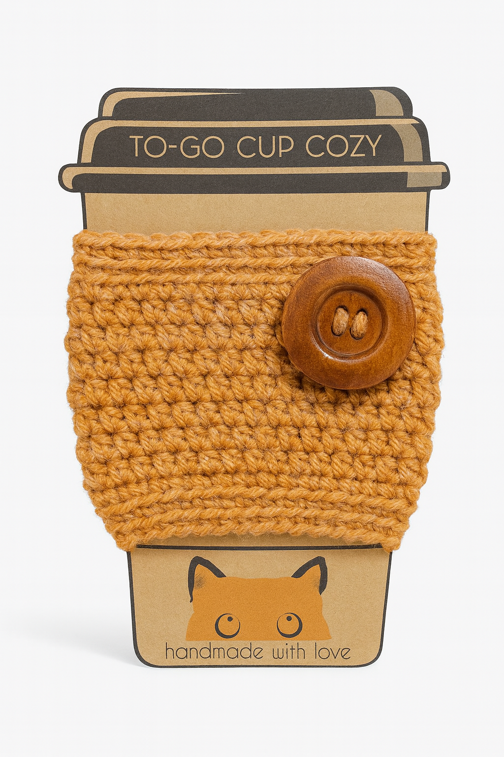 Cozy Sweater Drink Cozy - Handmade Cup Sleeves in Fall Colors | Crochet Mug Warmer in Purple, Orange & Grey