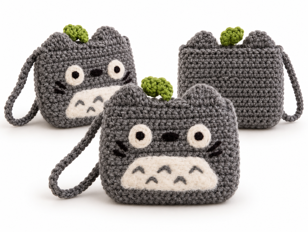 Studio Ghibli Crochet Pouch | Totoro or No-Face