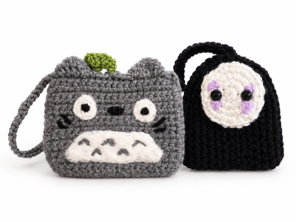 Studio Ghibli Crochet Pouch | Totoro or No-Face