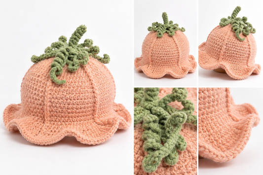 Crochet Flower Hat | Handmade Cottagecore Bucket Hat