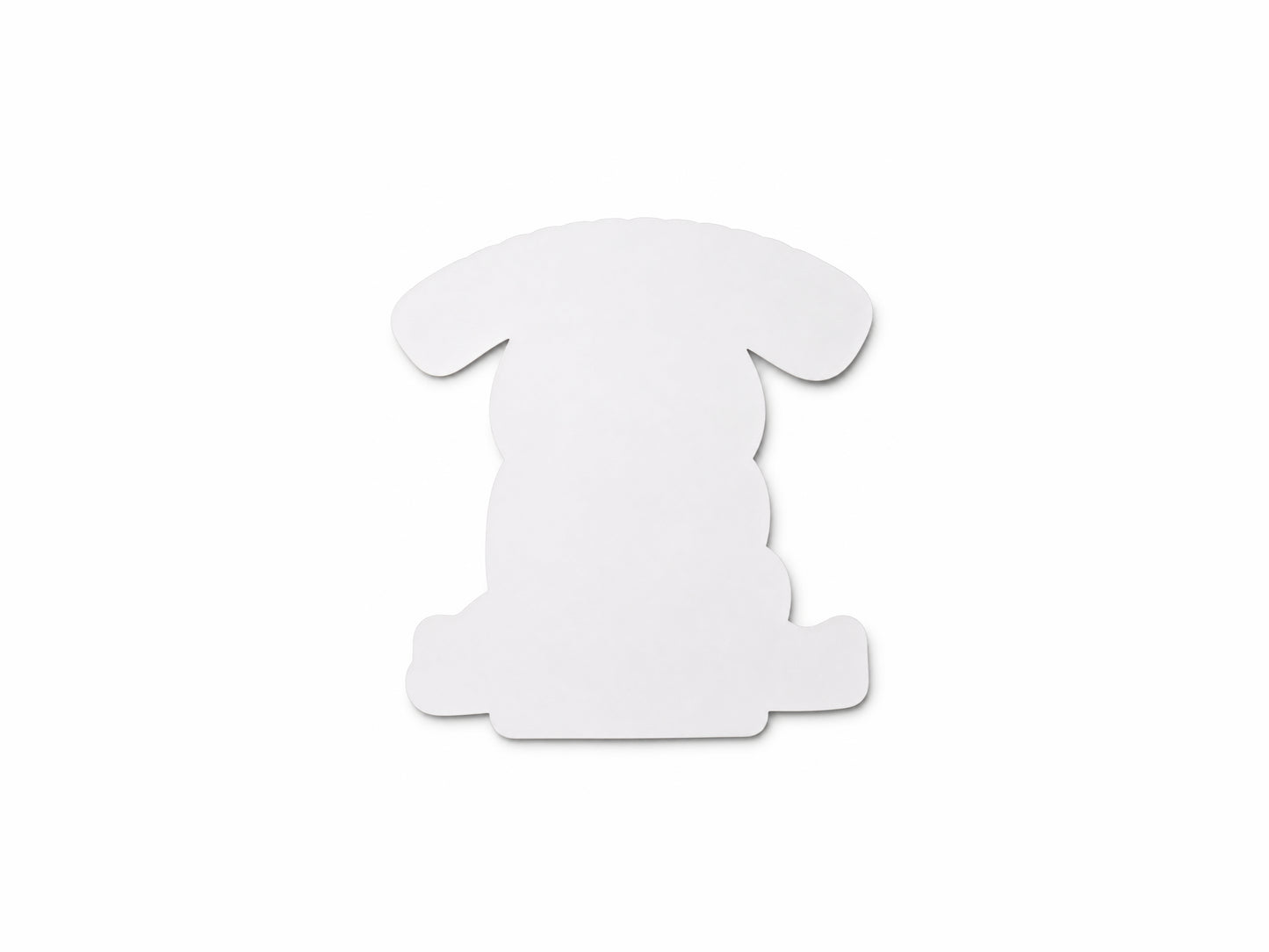 Back of Mr Grumps sarcastic sticker showing plain white backing