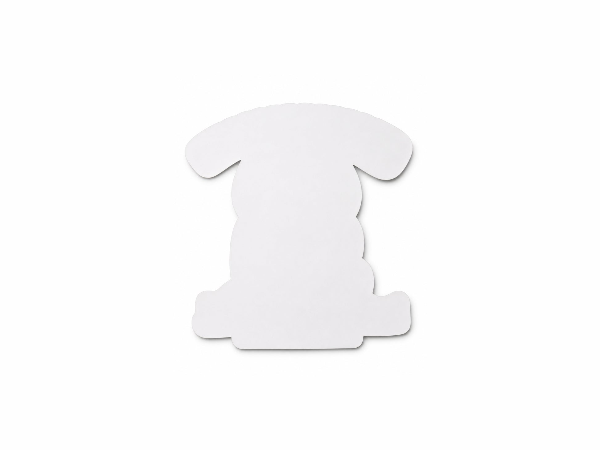 Back of Mr Grumps sarcastic sticker showing plain white backing
