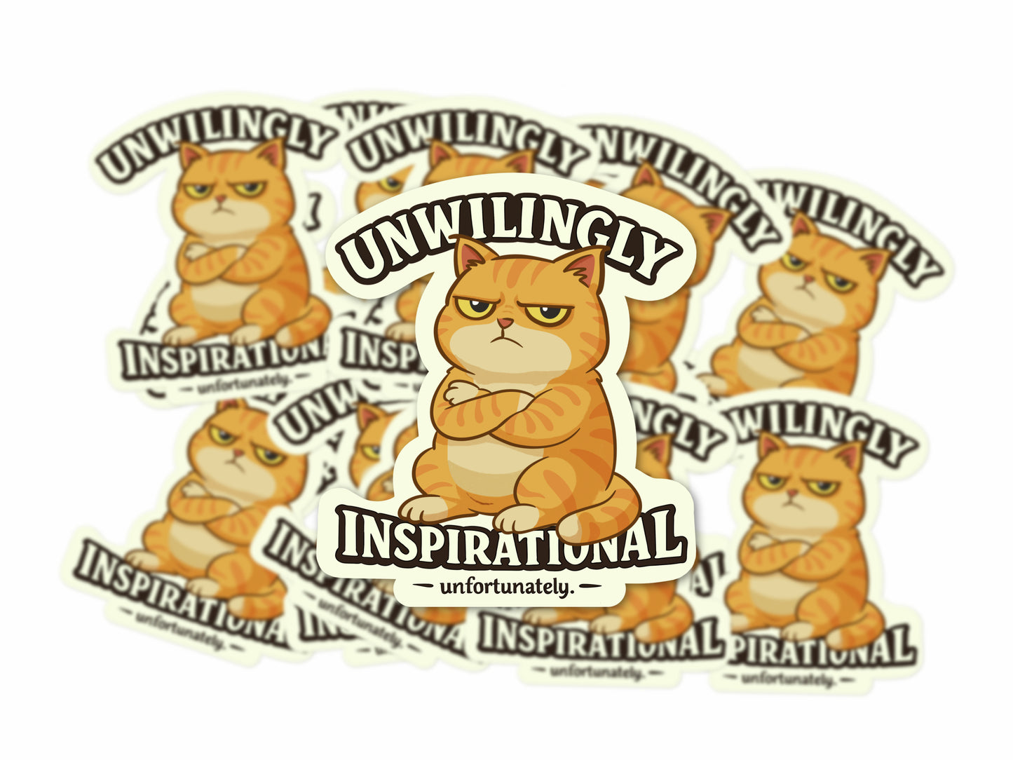 Multiple Mr Grumps sarcastic stickers funny grumpy cat sticker set