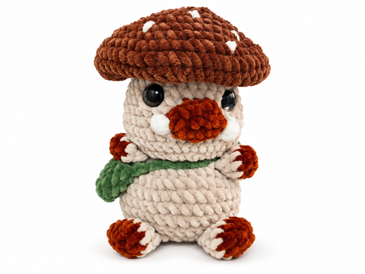 Mushroom Boar Crochet Plush | Woodland Amigurumi