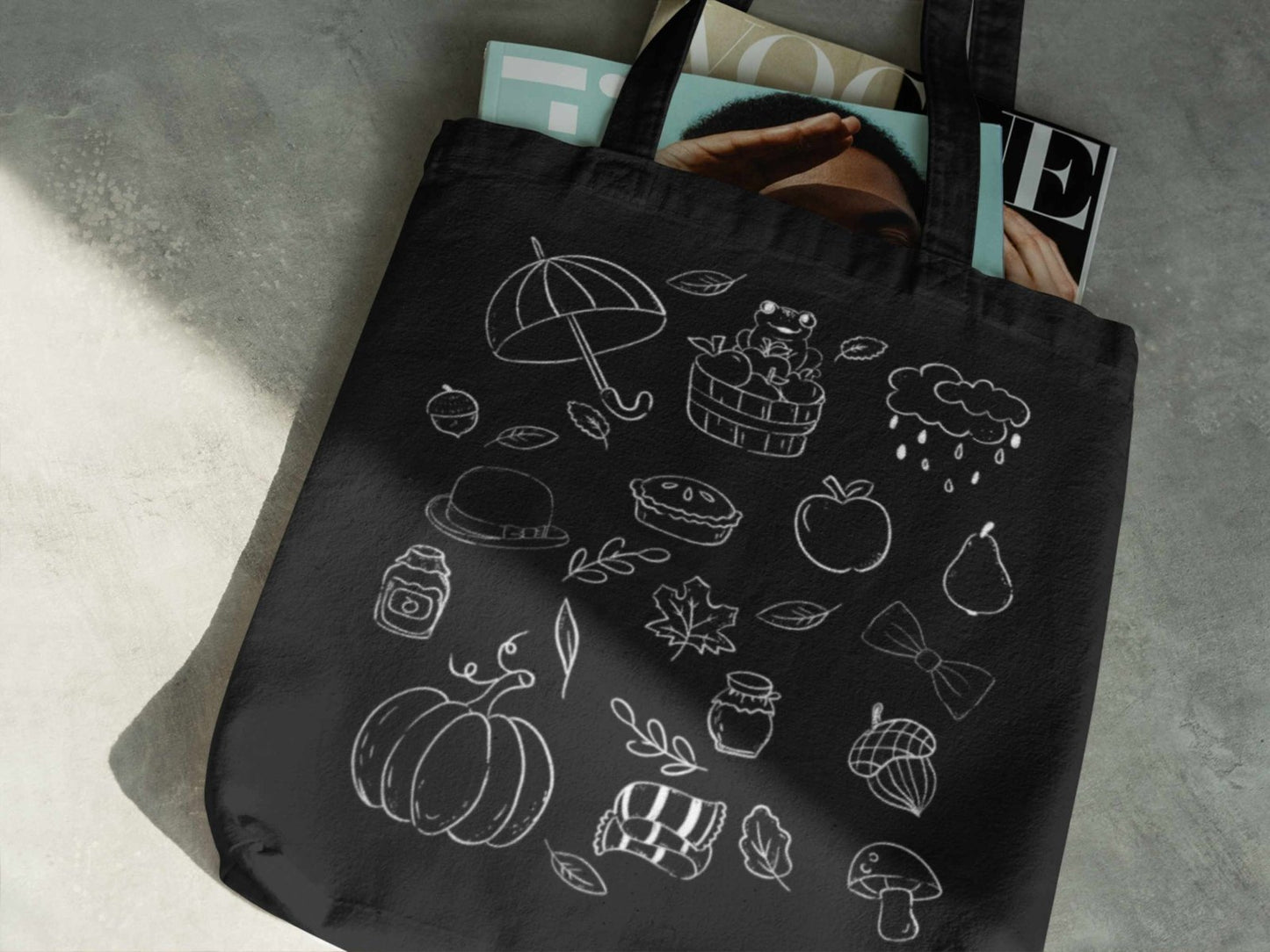 Autumn Doodles Tote Bag - Tote Bag - UpperRoomPrints